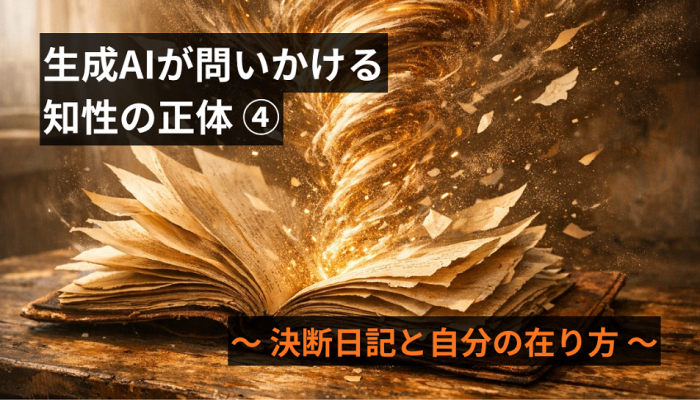 【番外編】生成AIが問いかける『知性』の正体（4）～ 決断日記と自分の在り方 ～のイメージ
