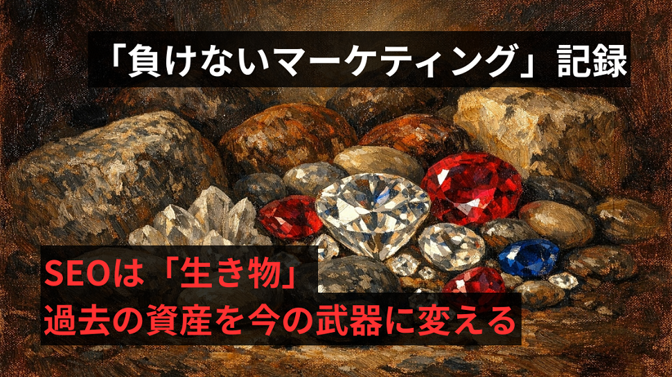 SEOは「生き物」。過去の資産を、今の武器に変える