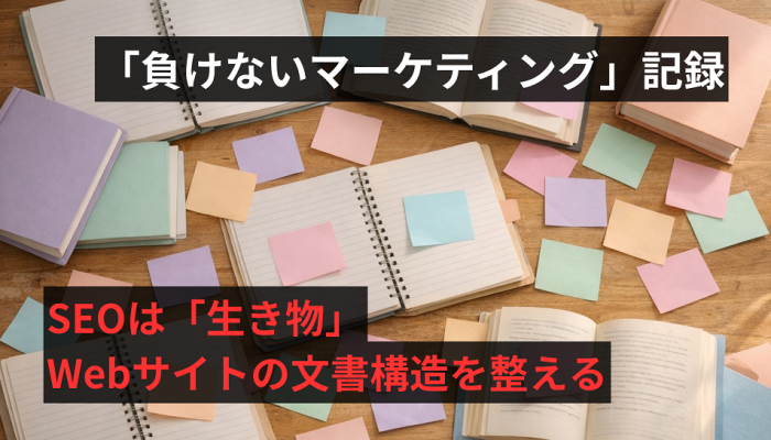 SEOは「生き物」。Webサイトの文書構造を整える。のイメージ