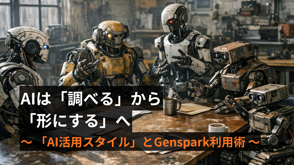 AIは「調べる」から「形にする」へ。私の実務を支える「AI活用スタイル」とGenspark活用術